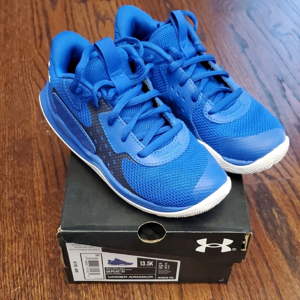 Under Armour Blue Sneakers with Breathable Mesh and White Midsole